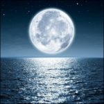 Full Moon over ocean