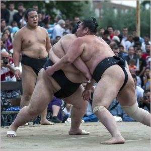 Sumo Wrestlers attract a large audience